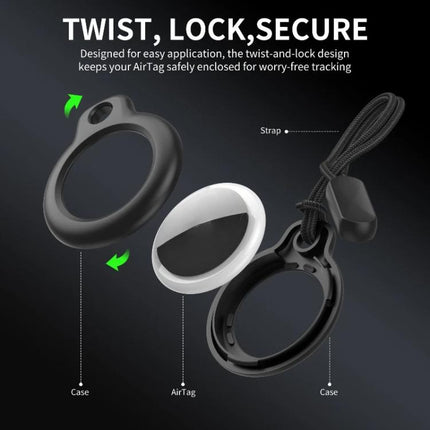 xDfind Lanyard PC Protective Cover, For AirTag 2nd Gen / AirTag 1st Gen