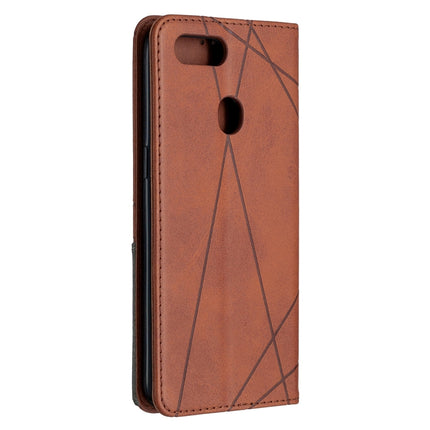 Prismatic Invisible Magnetic Horizontal Flip Leather Case with Holder & Card Slots & Photo Frame, For OPPO A5