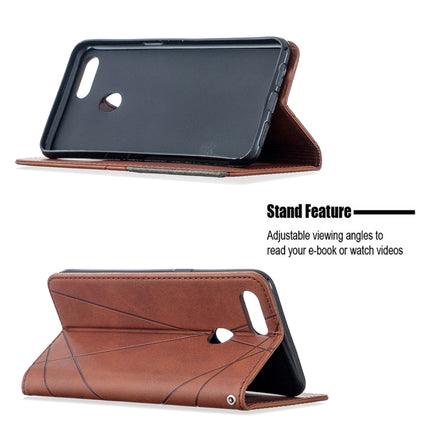 Prismatic Invisible Magnetic Horizontal Flip Leather Case with Holder & Card Slots & Photo Frame, For OPPO A5