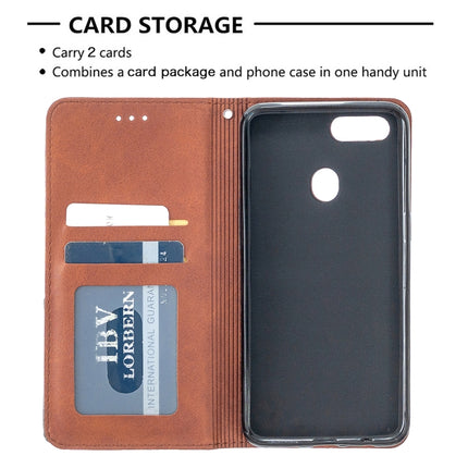 Prismatic Invisible Magnetic Horizontal Flip Leather Case with Holder & Card Slots & Photo Frame, For OPPO A5