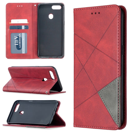 Prismatic Invisible Magnetic Horizontal Flip Leather Case with Holder & Card Slots & Photo Frame, For OPPO A5