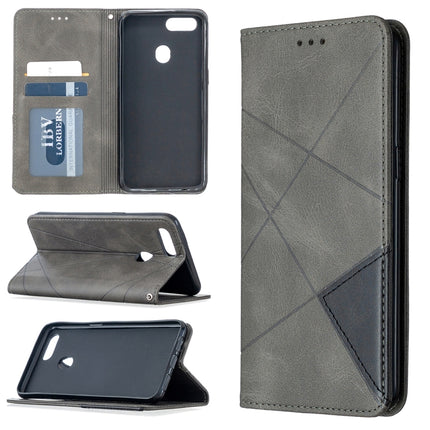 Prismatic Invisible Magnetic Horizontal Flip Leather Case with Holder & Card Slots & Photo Frame, For OPPO A5