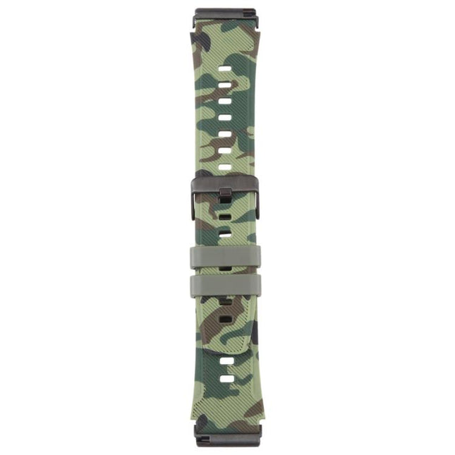 xDfind Black Connector Camouflage Print Silicone Watch Band, For Fitbit Versa 2 / Versa