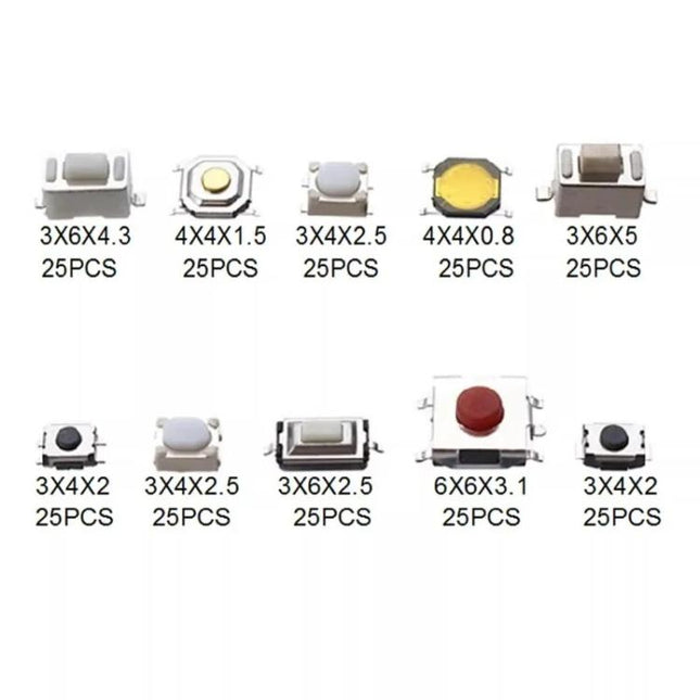 250pcs / Box Car Patch Touch Remote Control Switch Button Package, 250pcs