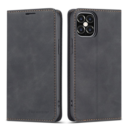 Forwenw Dream Series - Funda de cuero con tapa horizontal con borde de aceite magnético, ranura para tarjetas, soporte, marco de fotos y billetera, para iPhone 12 mini, iPhone 12/12 Pro, iPhone 12 Pro Max, Samsung Galaxy S20 FE