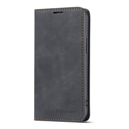 Forwenw Dream Series - Funda de cuero con tapa horizontal con borde de aceite magnético, ranura para tarjetas, soporte, marco de fotos y billetera, para iPhone 12 mini, iPhone 12/12 Pro, iPhone 12 Pro Max, Samsung Galaxy S20 FE