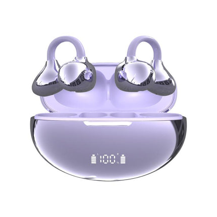 Q108 Digital Display Open Ear Clip Bluetooth 6.1 Wireless Earphones