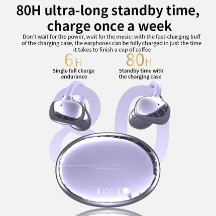 Q108 Digital Display Open Ear Clip Bluetooth 6.1 Wireless Earphones