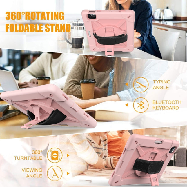 Funda protectora de silicona y PC a prueba de golpes con diseño de robot en color de contraste y soporte para iPad Air 2022/2020 10.9 y Samsung Galaxy Tab A7 10.4 (2020) T500/T505