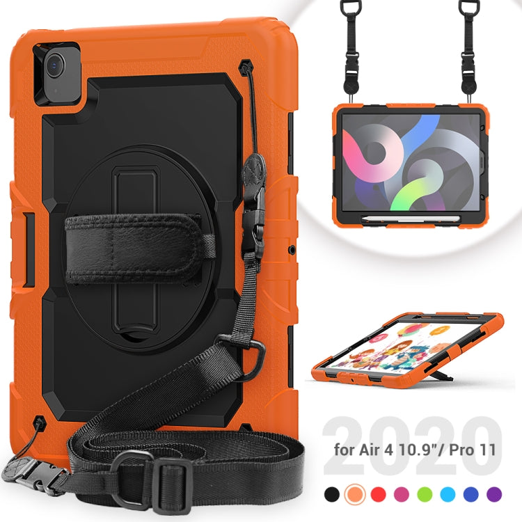 Funda protectora de silicona y PC a prueba de golpes con soporte, correa para el hombro, correa para la mano y ranura para bolígrafo, para iPad Air 2022/2020 10.9, para Samsung Galaxy Tab A7 (2020) T500/T505