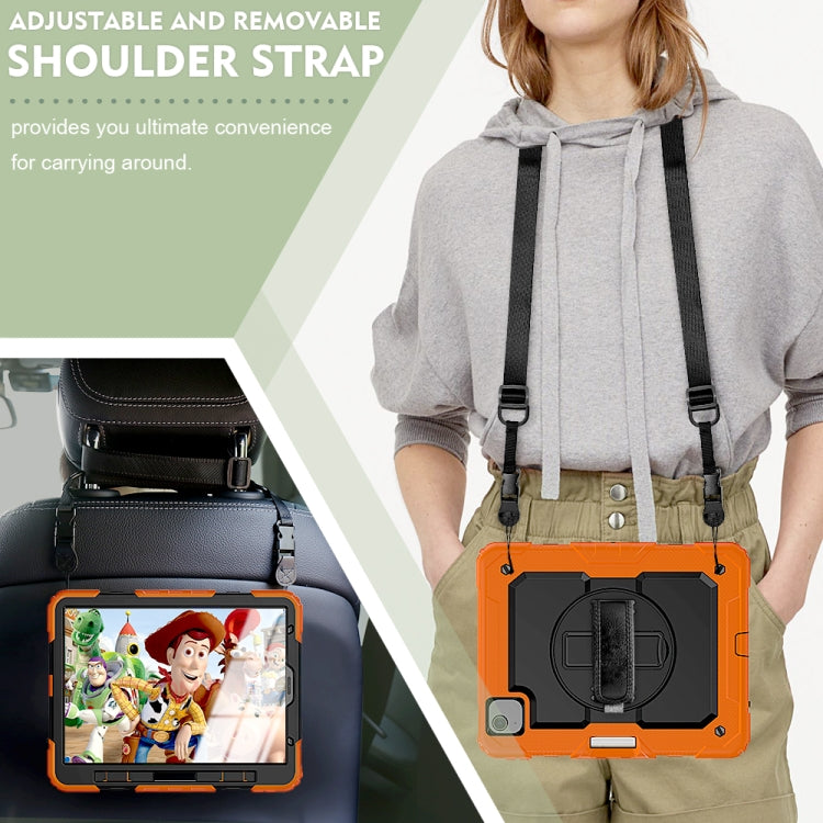 Funda protectora de silicona y PC a prueba de golpes con soporte, correa para el hombro, correa para la mano y ranura para bolígrafo, para iPad Air 2022/2020 10.9, para Samsung Galaxy Tab A7 (2020) T500/T505