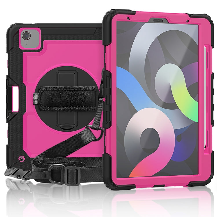 Funda protectora de silicona y PC a prueba de golpes con soporte, correa para el hombro, correa para la mano y ranura para bolígrafo, para iPad Air 2022/2020 10.9, para Samsung Galaxy Tab A7 (2020) T500/T505