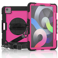 Shockproof Colorful Silicone + PC Protective Case with Holder & Shoulder Strap & Hand Strap & Pen Slot, For iPad Air 2022 / 2020 10.9, For Samsung Galaxy Tab A7 (2020) T500/T505