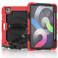 Shockproof Colorful Silicone + PC Protective Case with Holder & Shoulder Strap & Hand Strap & Pen Slot, For iPad Air 2022 / 2020 10.9, For Samsung Galaxy Tab A7 (2020) T500/T505