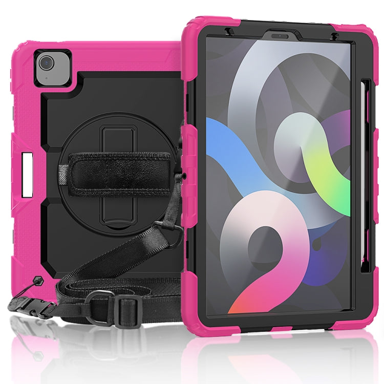 Funda protectora de silicona y PC a prueba de golpes con soporte, correa para el hombro, correa para la mano y ranura para bolígrafo, para iPad Air 2022/2020 10.9, para Samsung Galaxy Tab A7 (2020) T500/T505