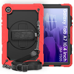 Shockproof Colorful Silicone + PC Protective Case with Holder & Shoulder Strap & Hand Strap & Pen Slot, For iPad Air 2022 / 2020 10.9, For Samsung Galaxy Tab A7 (2020) T500/T505