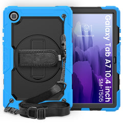 Shockproof Colorful Silicone + PC Protective Case with Holder & Shoulder Strap & Hand Strap & Pen Slot, For iPad Air 2022 / 2020 10.9, For Samsung Galaxy Tab A7 (2020) T500/T505