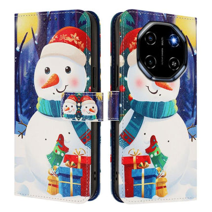 Christmas Series Buckle Leather Phone Case with Hand Strap, For Blackview SHARK 6