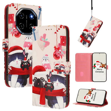 Christmas Series Buckle Leather Phone Case with Hand Strap, For Blackview SHARK 6