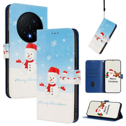 Christmas Series Buckle Leather Phone Case with Hand Strap, For Honor Magic8 Pro, For Honor Magic8, For Honor Play 70 Plus, For Honor X5c Plus