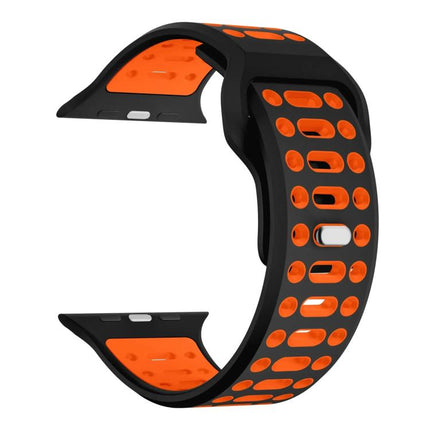 xDfind Two Color Silicone Sport Breathable Watch Band, For Apple Watch 46mm / 49mm / 45mm / 44mm