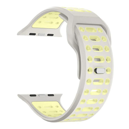 xDfind Two Color Silicone Sport Breathable Watch Band, For Apple Watch 46mm / 49mm / 45mm / 44mm