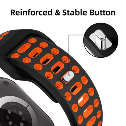xDfind Two Color Silicone Sport Breathable Watch Band, For Apple Watch 46mm / 49mm / 45mm / 44mm
