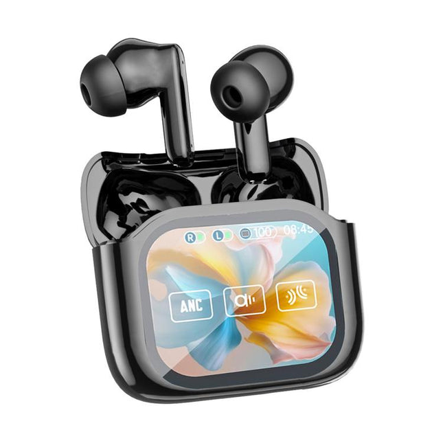 JM19 Touchscreen Color Screen ANC Active Noise Reduction Wireless Bluetooth Earphone with Translator