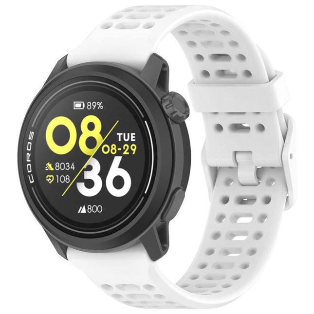 xDfind For COROS Breathable Hole Pure Color Silicone Watch Band, 20mm, 22mm