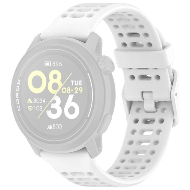 xDfind For COROS Breathable Hole Pure Color Silicone Watch Band, 20mm, 22mm