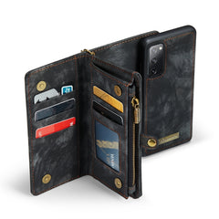 CaseMe 008 Detachable Multifunctional Horizontal Flip Leather Case with Holder & Card Slot & Zipper Wallet & Photo Frame, For Samsung Galaxy S20 FE