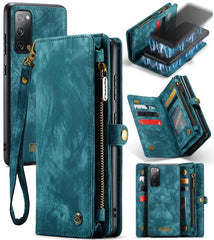 CaseMe 008 Detachable Multifunctional Horizontal Flip Leather Case with Holder & Card Slot & Zipper Wallet & Photo Frame, For Samsung Galaxy S20 FE
