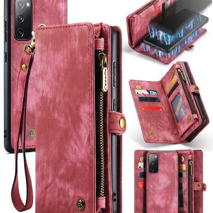 CaseMe 008 Detachable Multifunctional Horizontal Flip Leather Case with Holder & Card Slot & Zipper Wallet & Photo Frame, For Samsung Galaxy S20 FE