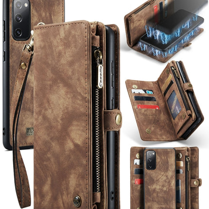 CaseMe 008 Detachable Multifunctional Horizontal Flip Leather Case with Holder & Card Slot & Zipper Wallet & Photo Frame, For Samsung Galaxy S20 FE