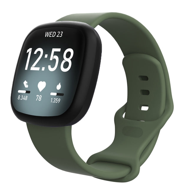 For Fitbit Versa 3 / Sense Silicone Replacement Strap Watchband, Size: L