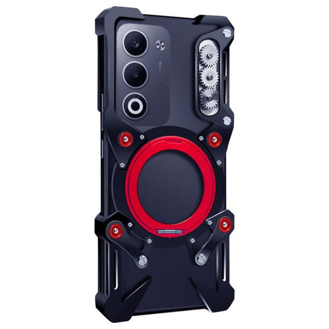 Rotating Bracket Hollow Metal Phone Case with Lanyard, For OPPO A5 5G Global / A6i, For OPPO Reno13 Pro 5G Global, For OPPO Reno13 5G Global, For OPPO Find X8, For OPPO Reno12 Pro 5G Global, For OPPO Reno12 5G Global, For OPPO Find X7                  ...