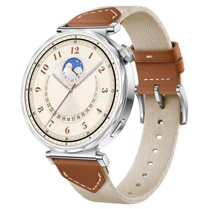 xDfind Hybrid Braid Leather Watch Band, For Huawei Watch GT 5 / 4 / 3 41mm