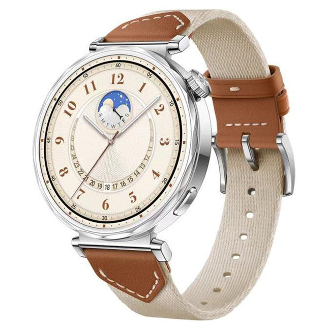 xDfind Hybrid Braid Leather Watch Band, For Huawei Watch GT 5 / 4 / 3 41mm