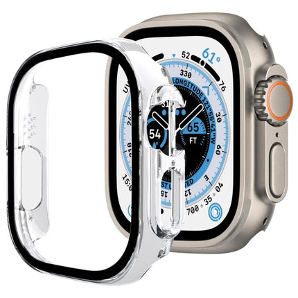xDfind Tempered Glass Film Integrated PC Watch Cover, For Apple Watch Series 6 / 5 / 4 / SE 40mm, For Apple Watch Series 11 46mm / 10 46mm