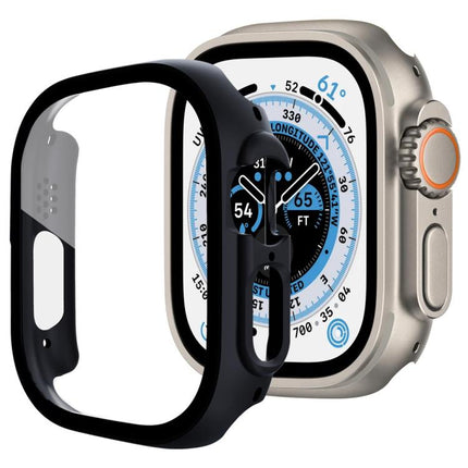 xDfind Tempered Glass Film Integrated PC Watch Cover, For Apple Watch Series 11 42mm / 10 42mm, For Apple Watch Series 9 / 8 / 7 45mm
