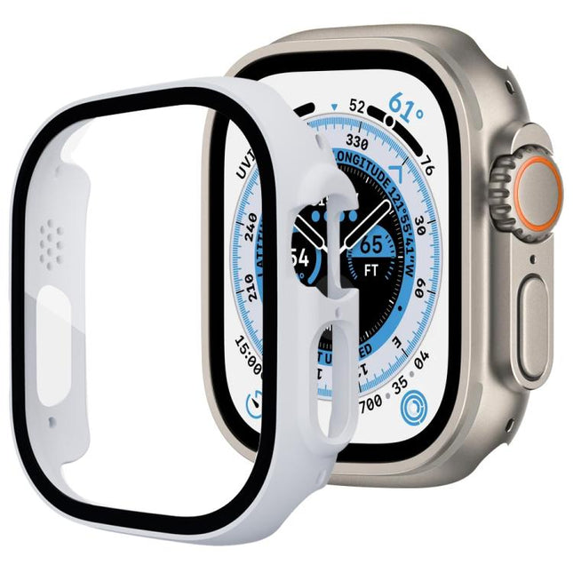 xDfind Tempered Glass Film Integrated PC Watch Cover, For Apple Watch Series 9 / 8 / 7 41mm, For Apple Watch Series 3 / 2 / 1 42mm