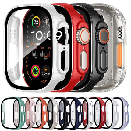 xDfind Tempered Glass Film Integrated PC Watch Cover, For Apple Watch Series 11 42mm / 10 42mm, For Apple Watch Series 9 / 8 / 7 45mm