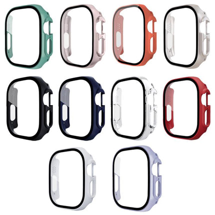 xDfind Tempered Glass Film Integrated PC Watch Cover, For Apple Watch Series 11 42mm / 10 42mm, For Apple Watch Series 9 / 8 / 7 45mm
