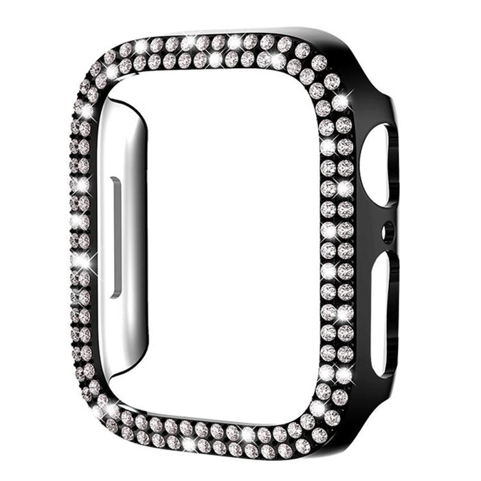 xDfind Double Row Diamond Hollow PC Watch Cover, For Apple Watch Series 11 46mm / 10 46mm, For Apple Watch Series 11 42mm / 10 42mm