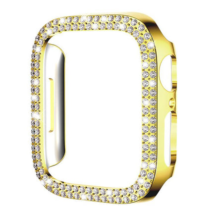 xDfind Double Row Diamond Hollow PC Watch Cover, For Apple Watch Series 11 46mm / 10 46mm, For Apple Watch Series 11 42mm / 10 42mm