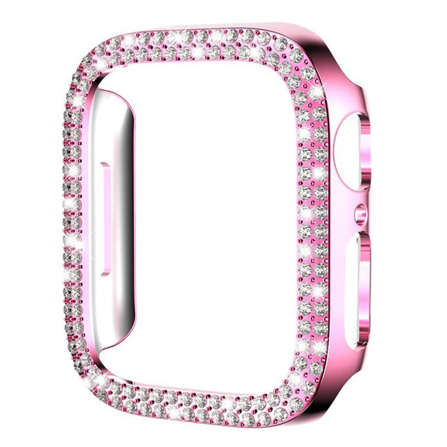 xDfind Double Row Diamond Hollow PC Watch Cover, For Apple Watch Ultra 3 / 2 / 1 49mm, For Apple Watch Series 9 / 8 / 7 45mm