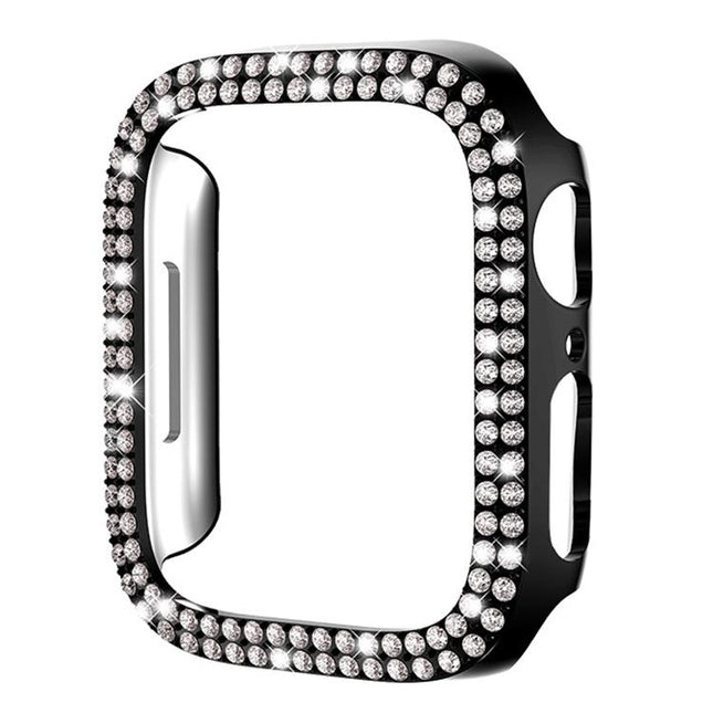 xDfind Double Row Diamond Hollow PC Watch Cover, For Apple Watch Ultra 3 / 2 / 1 49mm, For Apple Watch Series 9 / 8 / 7 45mm