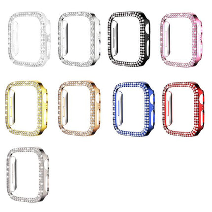 xDfind Double Row Diamond Hollow PC Watch Cover, For Apple Watch Ultra 3 / 2 / 1 49mm, For Apple Watch Series 9 / 8 / 7 45mm