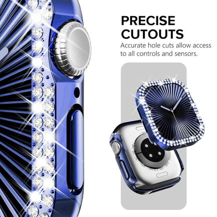 xDfind Double Row Diamond Hollow PC Watch Cover, For Apple Watch Series 6 / 5 / 4 / SE 44mm, For Apple Watch Series 6 / 5 / 4 / SE 40mm