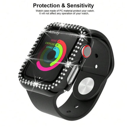 xDfind Double Row Diamond Hollow PC Watch Cover, For Apple Watch Series 6 / 5 / 4 / SE 44mm, For Apple Watch Series 6 / 5 / 4 / SE 40mm
